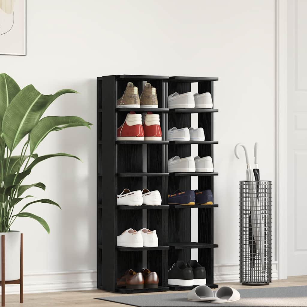 Skohyllor 2 St 25X27X102 Cm Konstruerat Trä