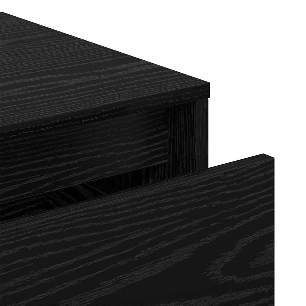 Hallmöbelset 6 Pcs Svart Ek 80 X 31 X 40 Cm Konstruerat Trä