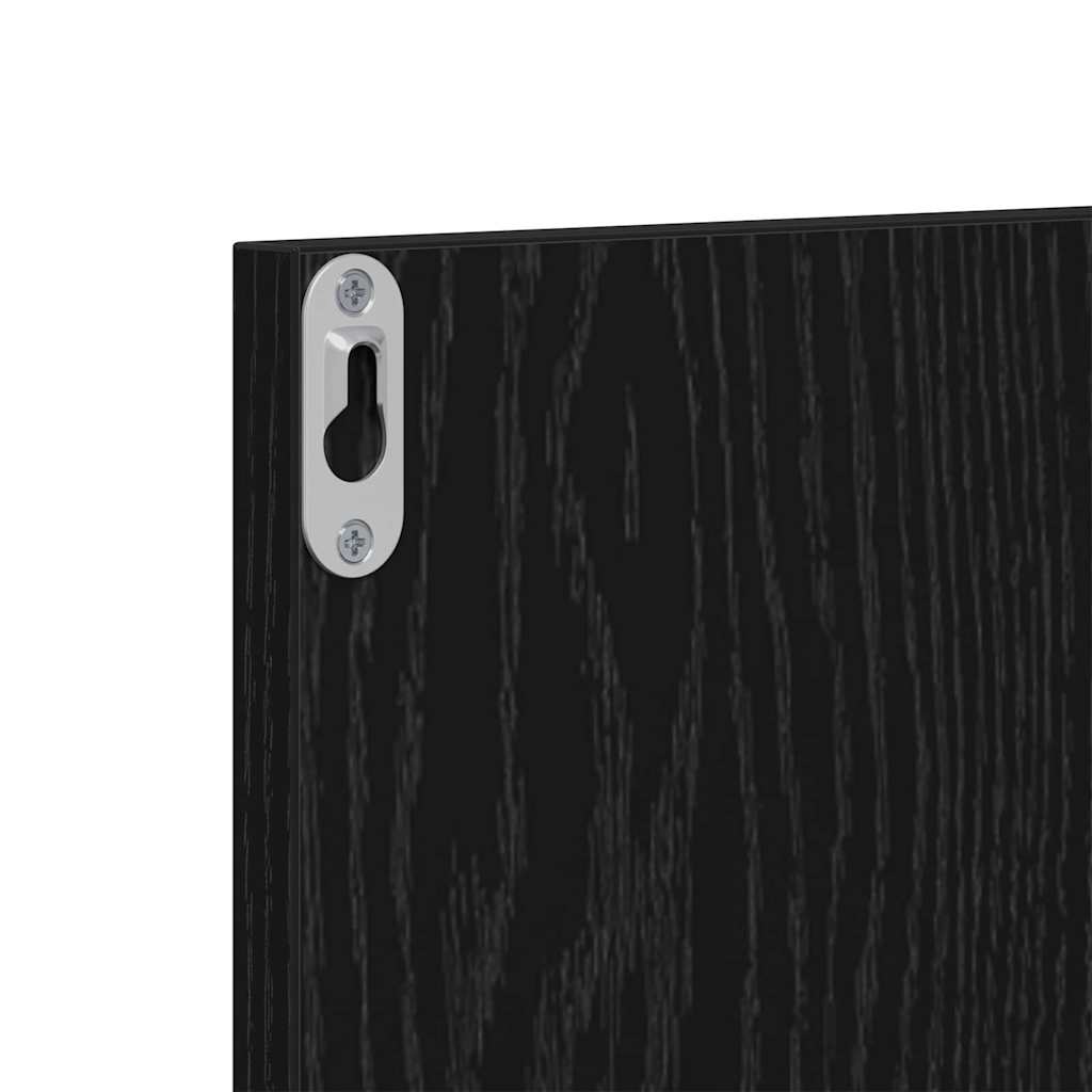 Hallmöbelset 6 Pcs Svart Ek 80 X 31 X 40 Cm Konstruerat Trä