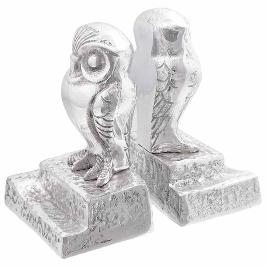 Bokstöd 2 Pcs Silver 12 X 9 X 19 Cm Aluminium