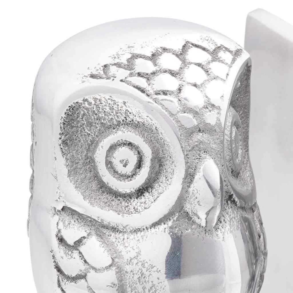 Bokstöd 2 Pcs Silver 7 X 9 X 11 Cm Aluminium