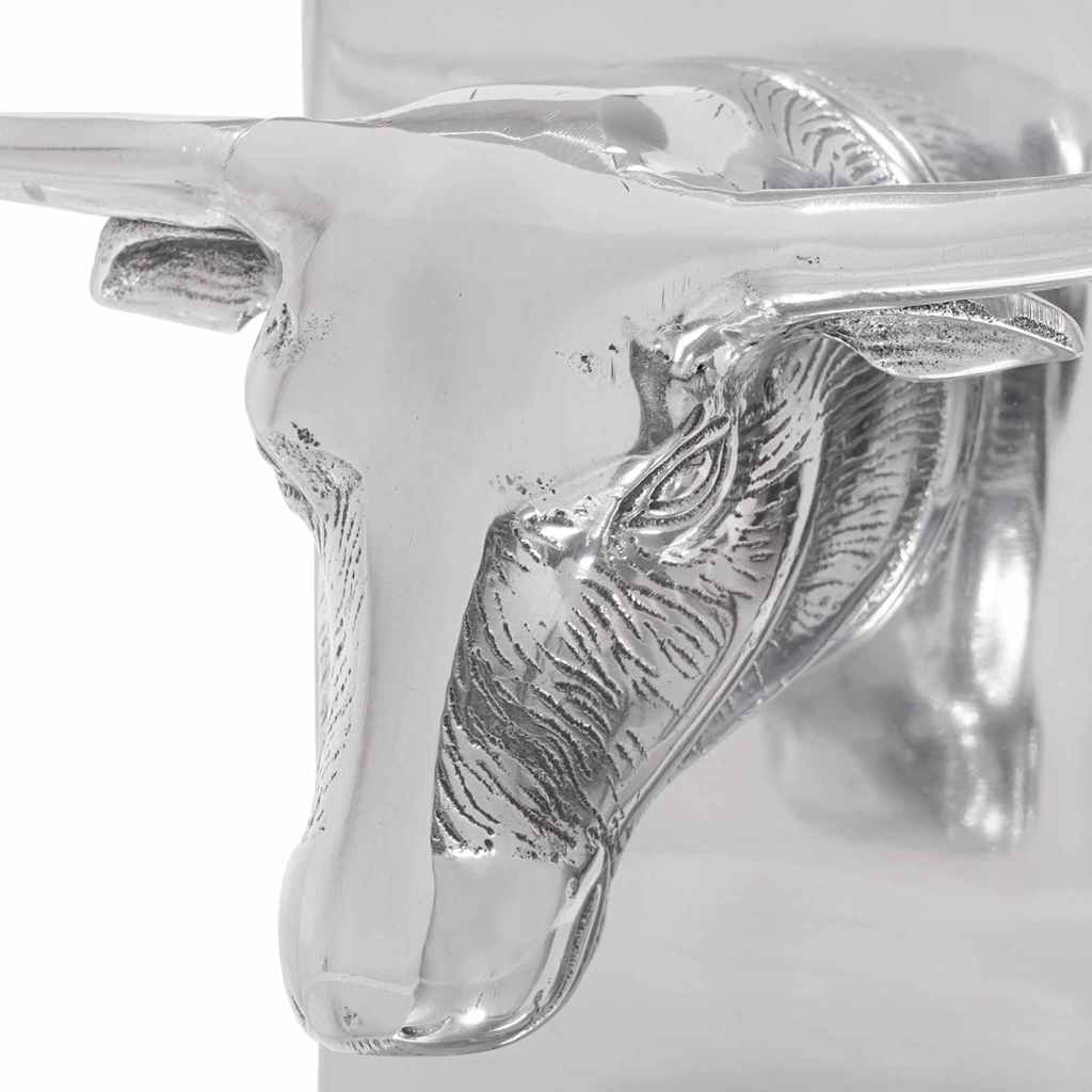 Bokstöd 2 Pcs Silver 21.5 X 15.5 X 20 Cm Aluminium