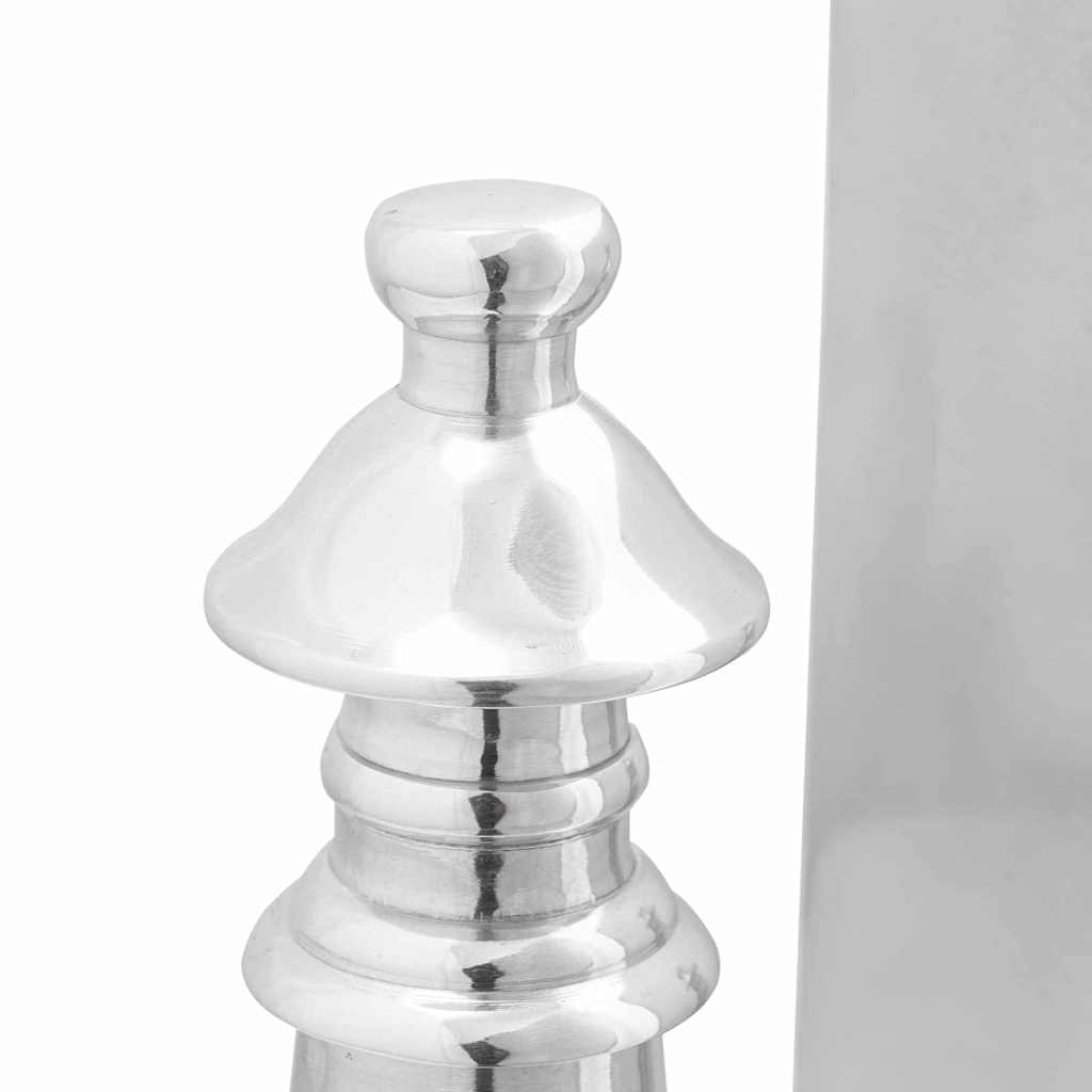 Bokstöd 2 Pcs Silver 11 X 12 X 19.5 Cm Aluminium