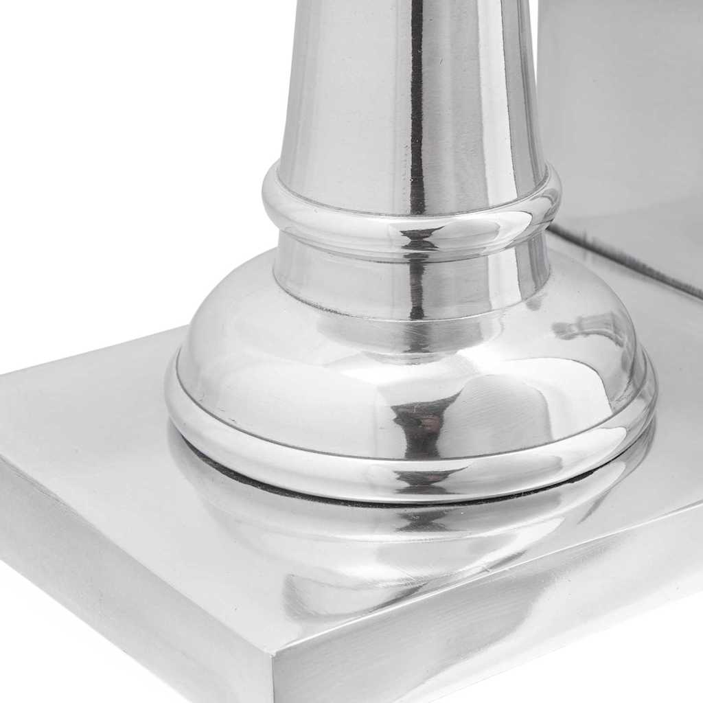 Bokstöd 2 Pcs Silver 11 X 12 X 19.5 Cm Aluminium