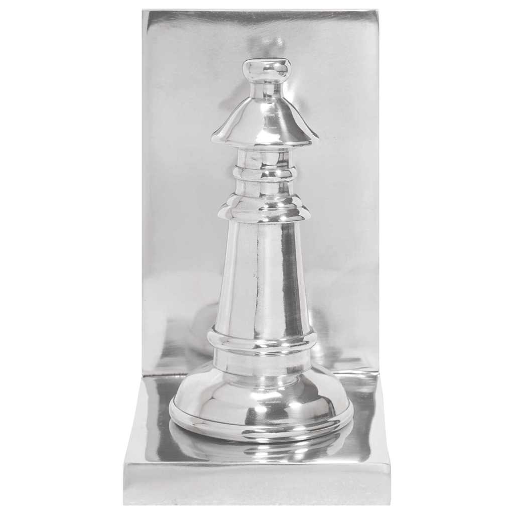 Bokstöd 2 Pcs Silver 11 X 12 X 19.5 Cm Aluminium