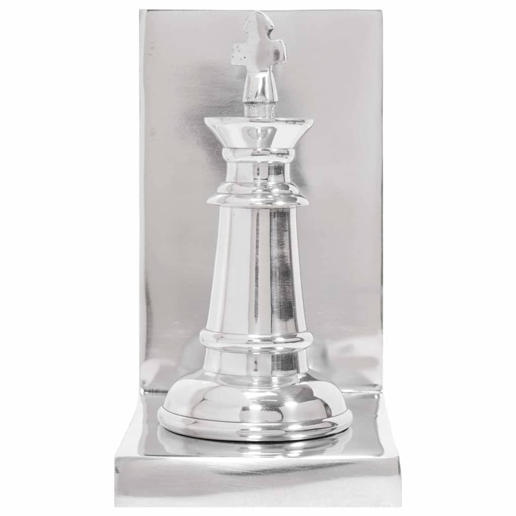 Bokstöd 2 Pcs Silver 11 X 12 X 19.5 Cm Aluminium