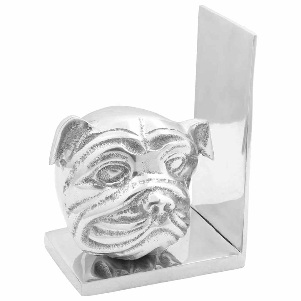 Bokstöd 2 Pcs Silver 8 X 12 X 16.5 Cm Aluminium