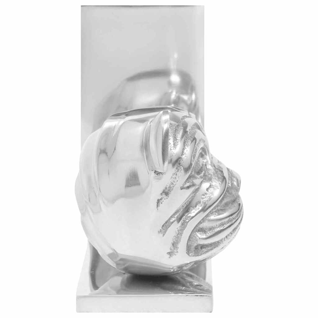 Bokstöd 2 Pcs Silver 8 X 12 X 16.5 Cm Aluminium