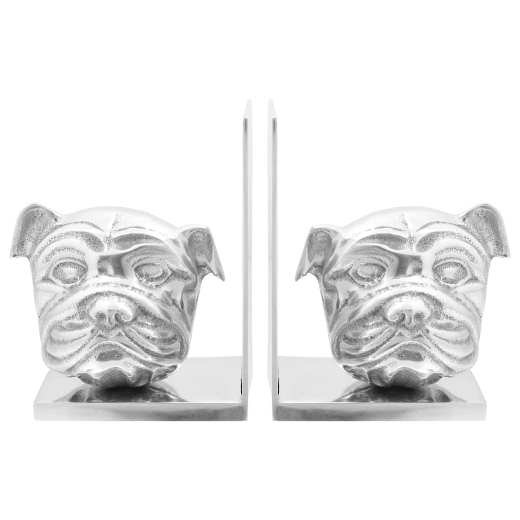 Bokstöd 2 Pcs Silver 8 X 12 X 16.5 Cm Aluminium