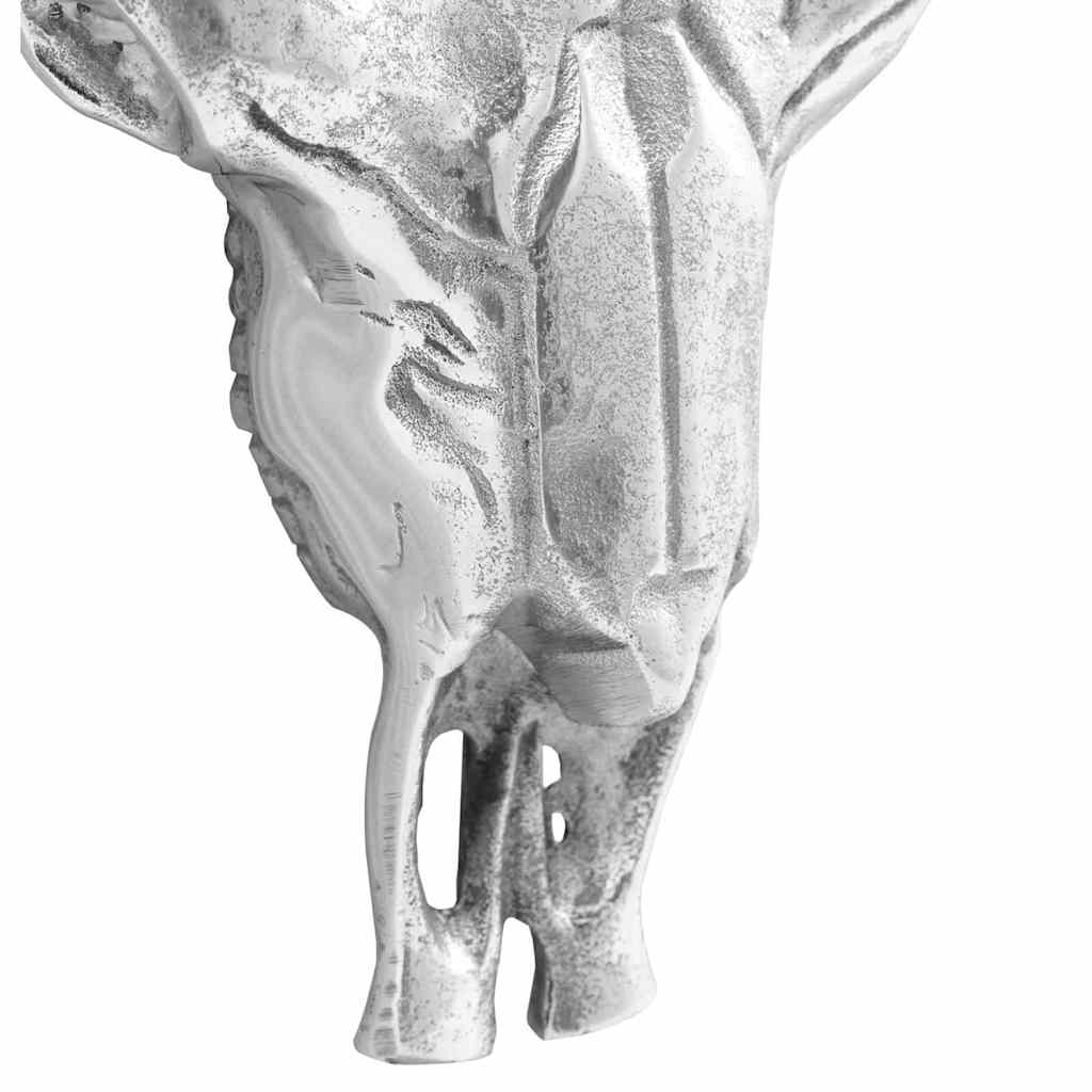 Bulls Skull Silver 53 X 11 X 40 Cm Aluminium
