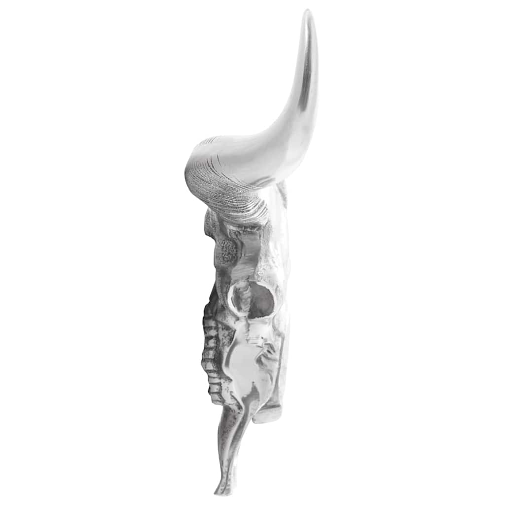 Bulls Skull Silver 53 X 11 X 40 Cm Aluminium