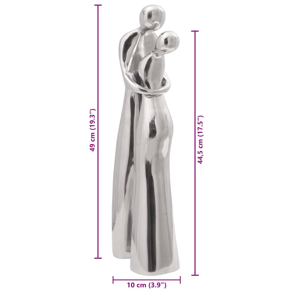 Skulptur Silver 10 X 16 X 49 Cm Aluminium