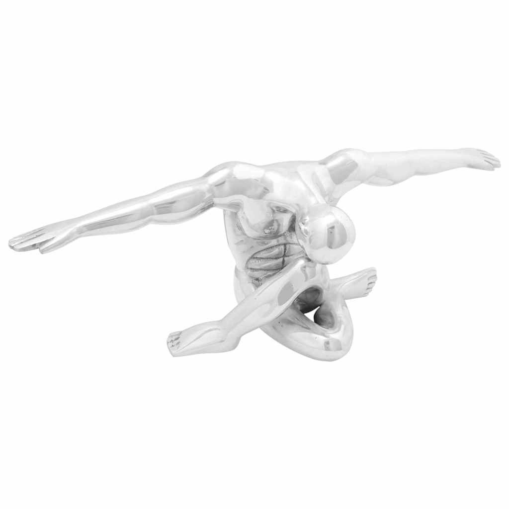 Skulptur Silver 63 X 20 X 22 Cm Aluminium