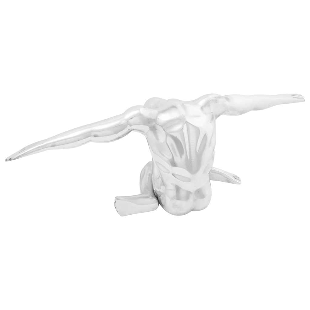 Skulptur Silver 63 X 20 X 22 Cm Aluminium