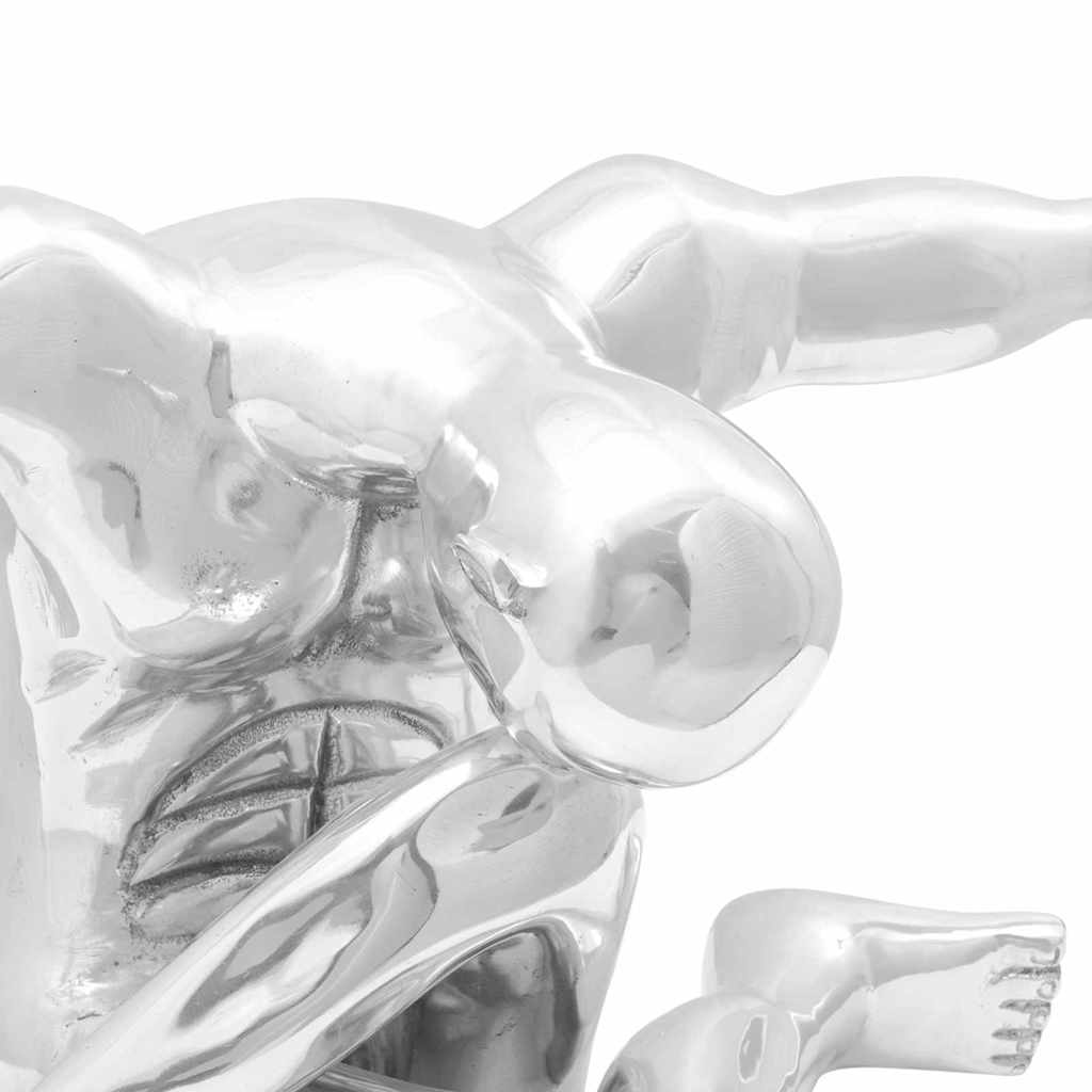 Skulptur Silver 91.5 X 32 X 33 Cm Aluminium