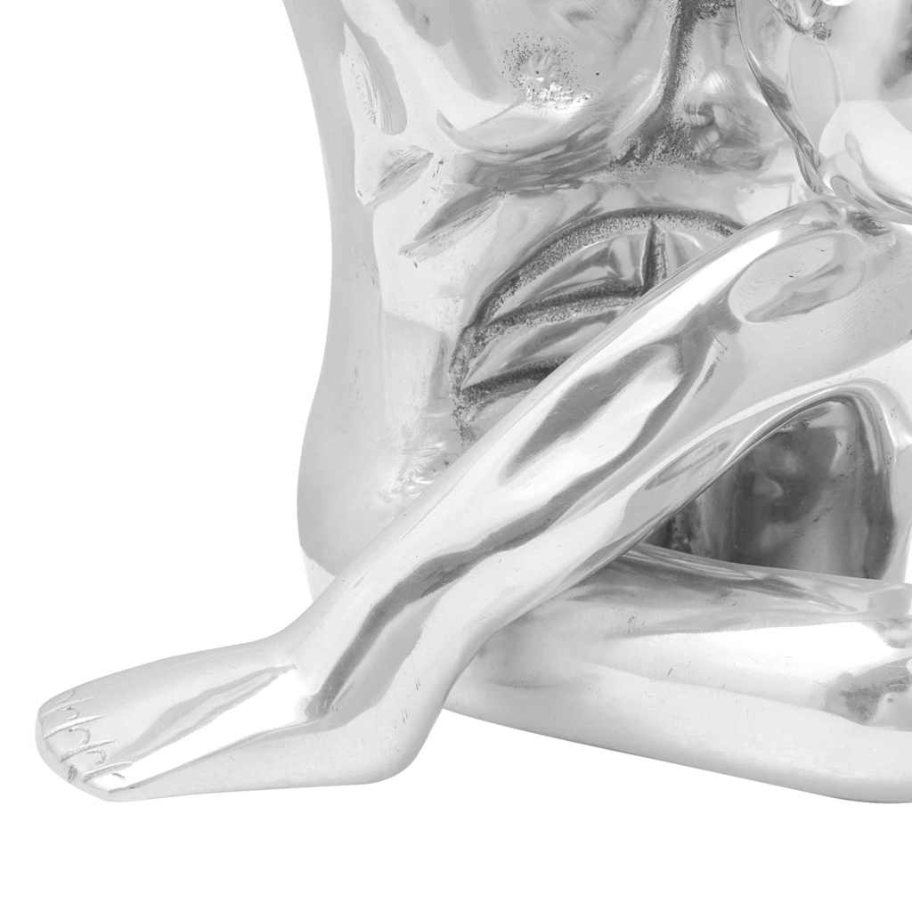 Skulptur Silver 91.5 X 32 X 33 Cm Aluminium