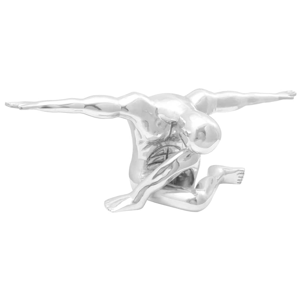 Skulptur Silver 91.5 X 32 X 33 Cm Aluminium