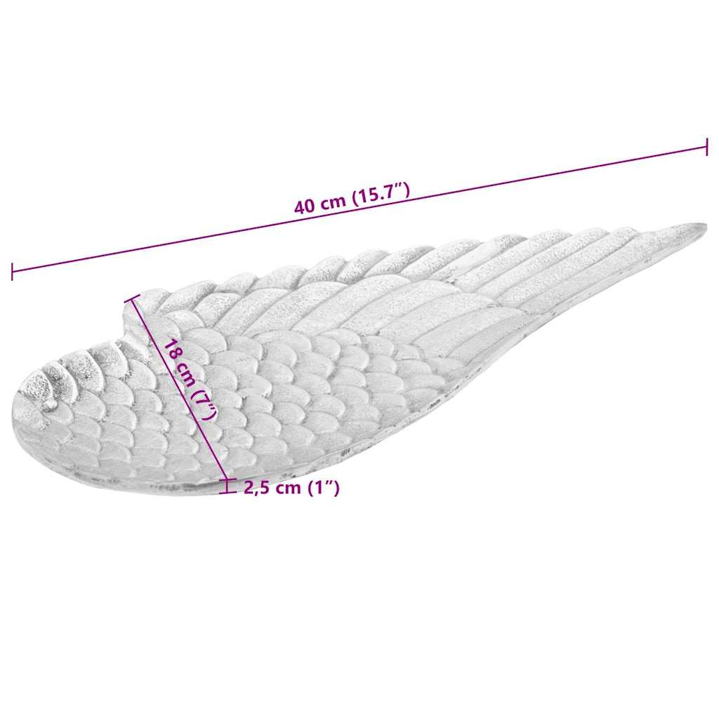 Fruktkorg 2 Pcs Silver 40 X 18 X 4 Cm Aluminium