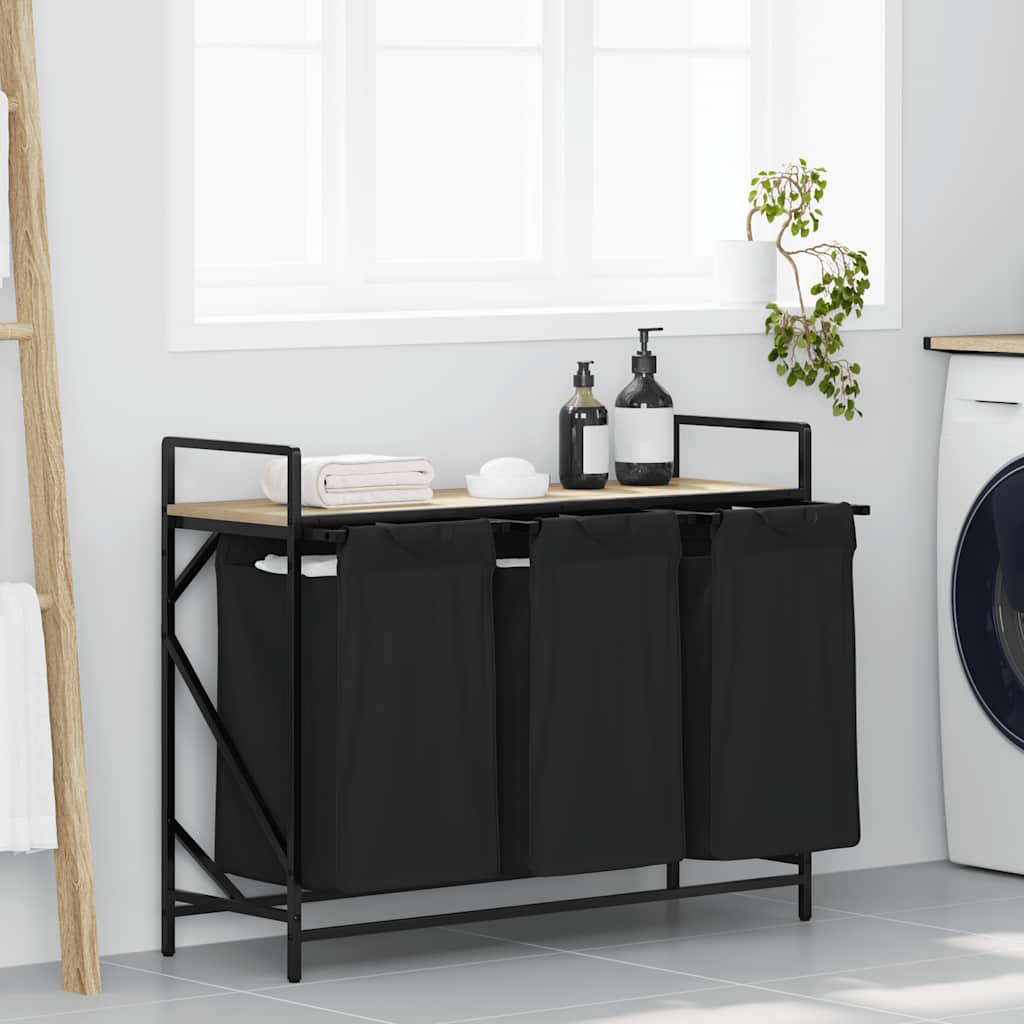 Tvättkorg 2 Fack Med Hylla