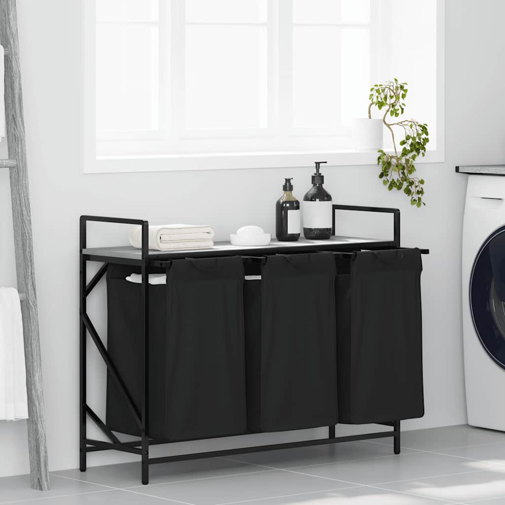 Tvättkorg 2 Fack Med Hylla
