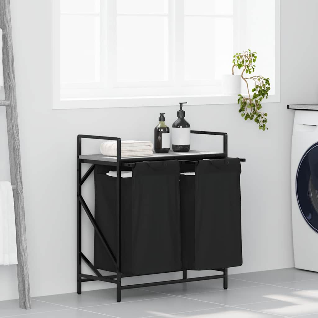 Tvättkorg 2 Fack Med Hylla