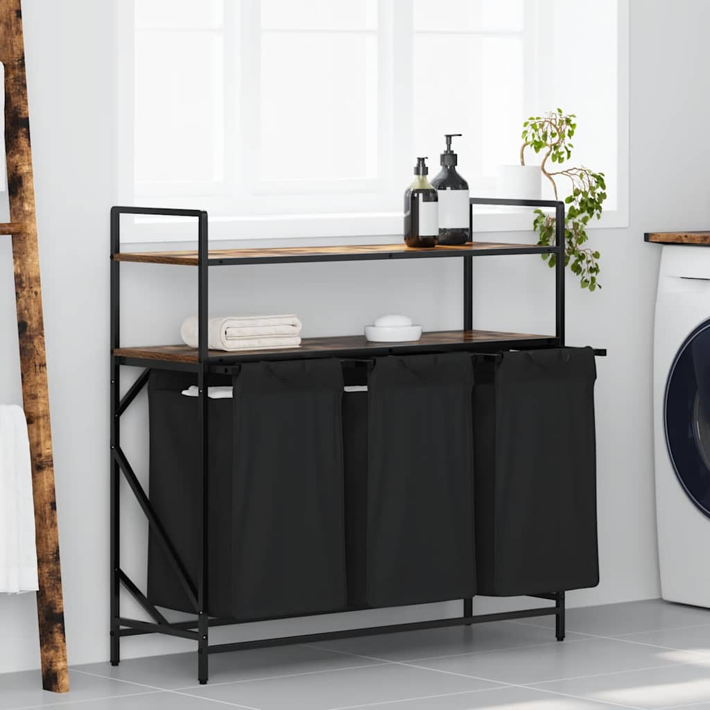 Tvättkorg 2 Fack Med Hyllor