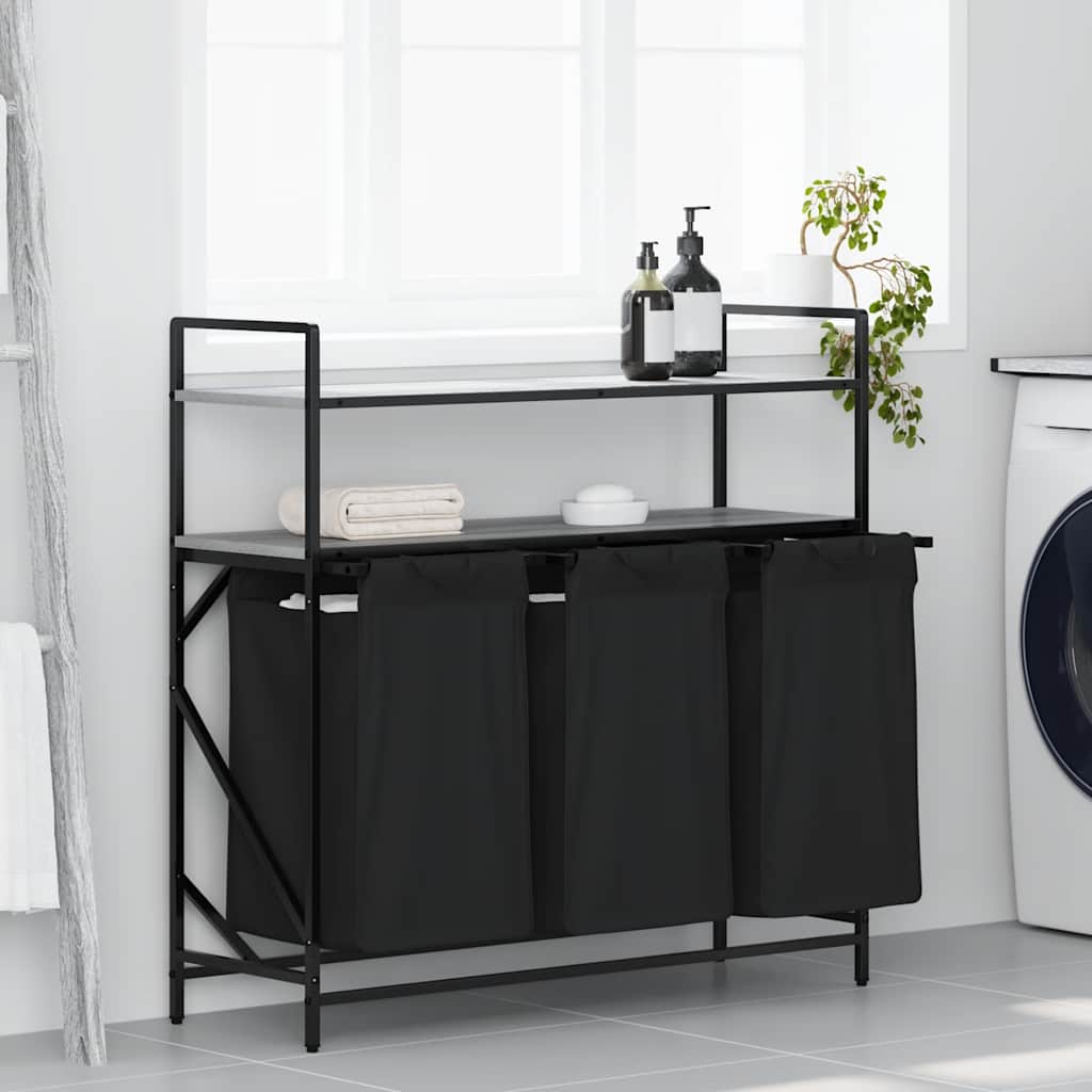 Tvättkorg 2 Fack Med Hyllor