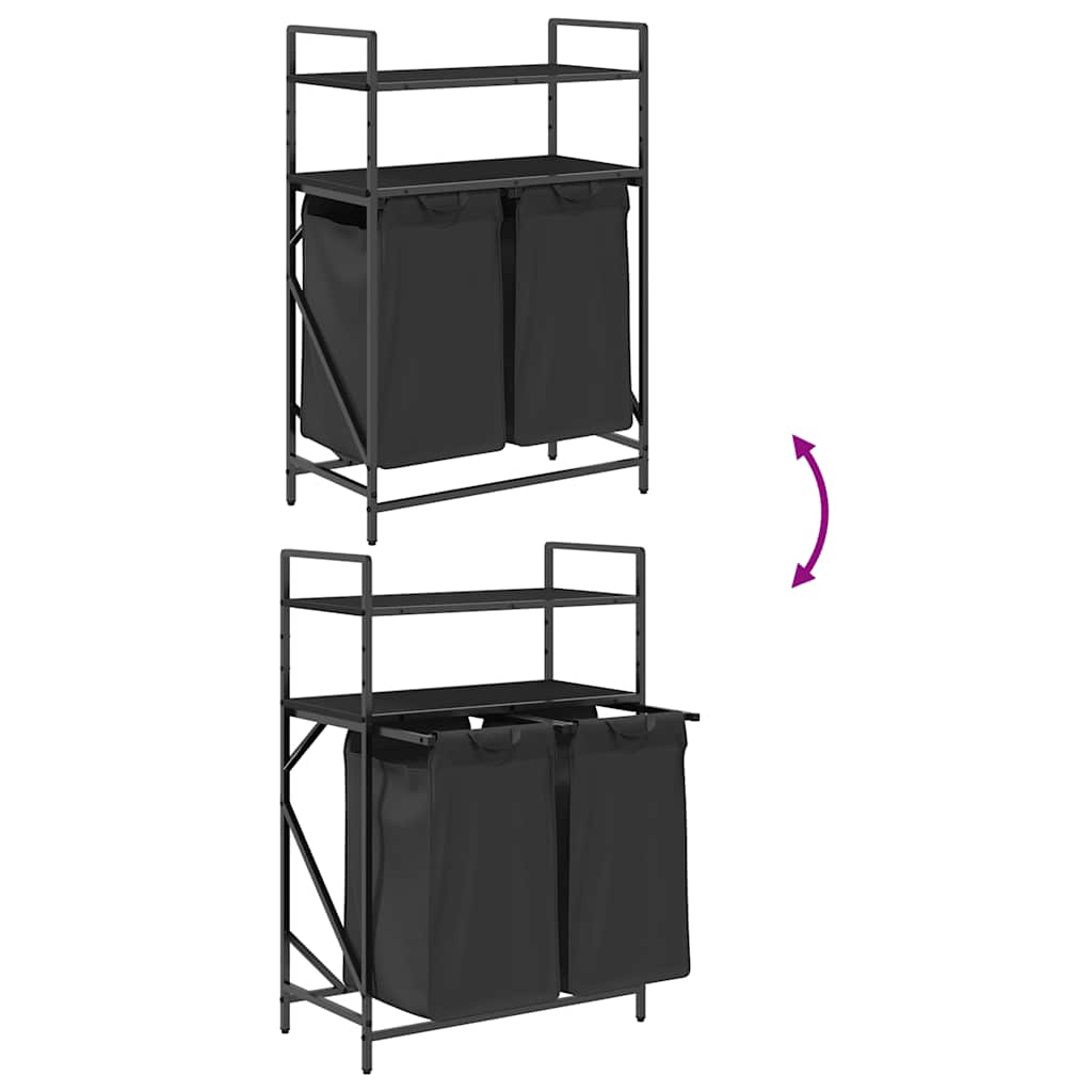 Tvättkorg 2 Fack Med Hyllor