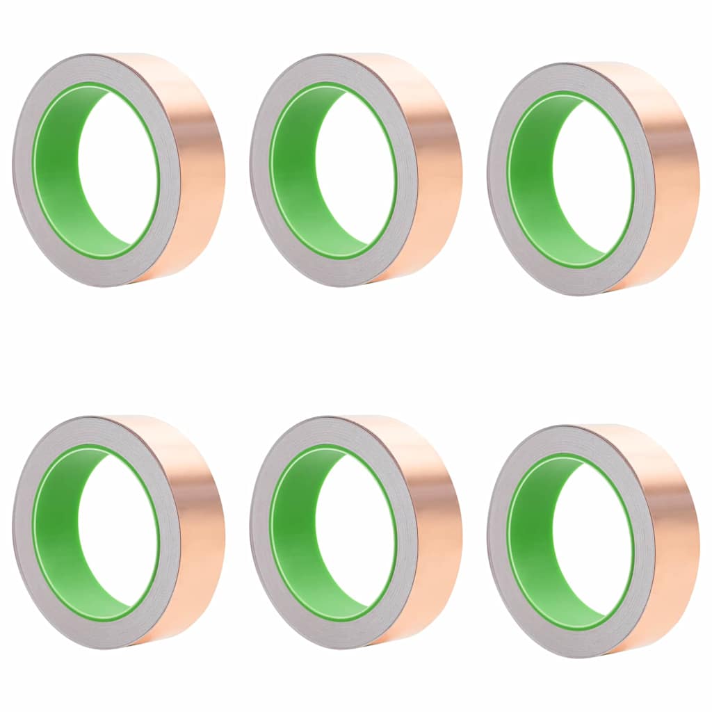 Dubbel Sidig Koppartejp 6 Pcs Koppar 2000 X 3 Cm Koppar