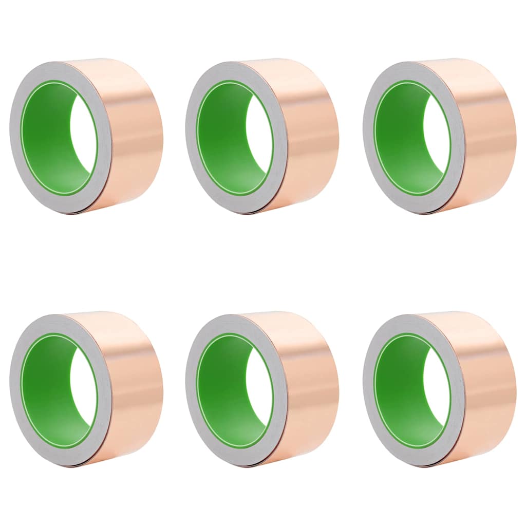 Dubbel Sidig Koppartejp 6 Pcs Koppar 2000 X 5 Cm Koppar