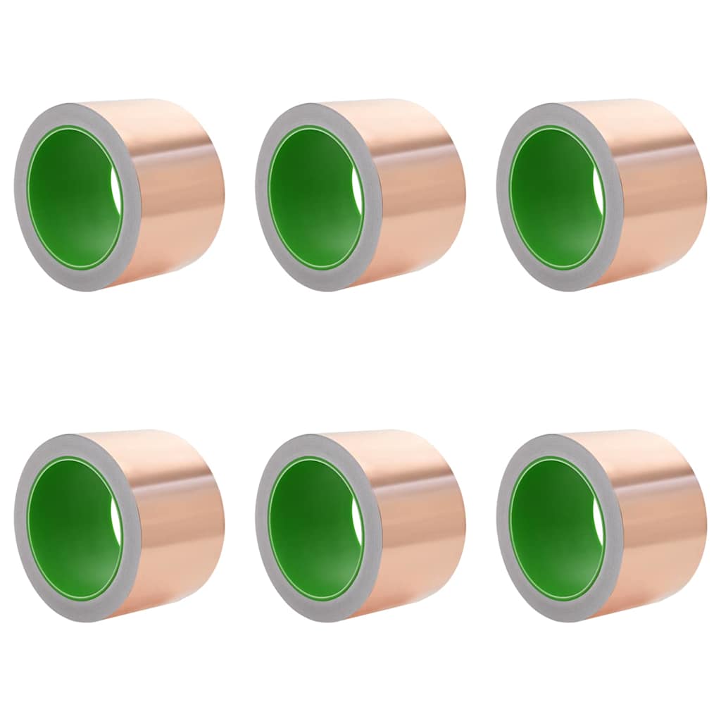 Dubbel Sidig Koppartejp 6 Pcs Koppar 2000 X 7 Cm Koppar