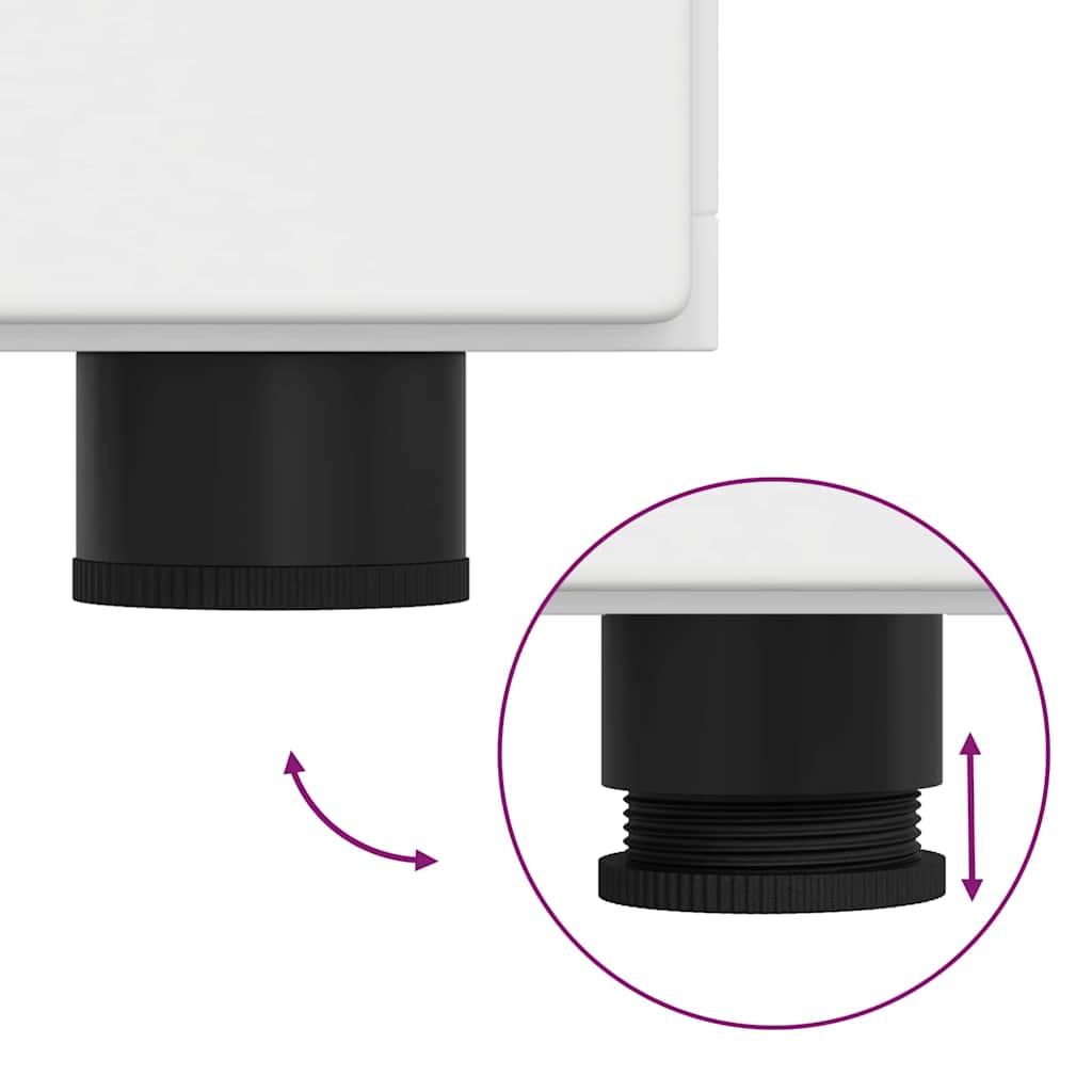 Sideboard Med Hylla Vit 55.5 X 29 X 100 Cm Konstruerat Trä