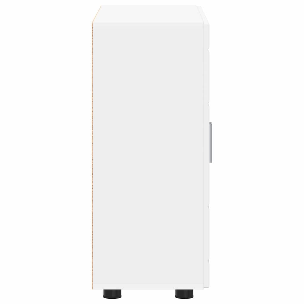 Sideboard Med Hylla Vit 55.5 X 29 X 100 Cm Konstruerat Trä