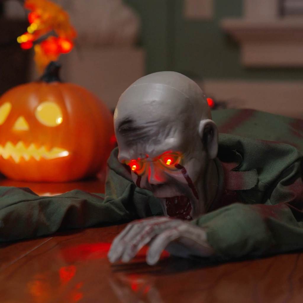 Halloween Krypande Zombie Grön 112 X 25.5 X 21.5 Cm Polyester