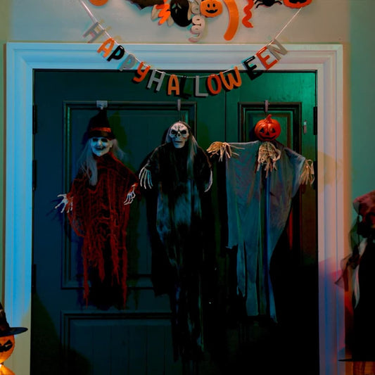 Halloween Hängande Spöke 3 Pcs Flerfärgsdesign 61 X 97 Cm