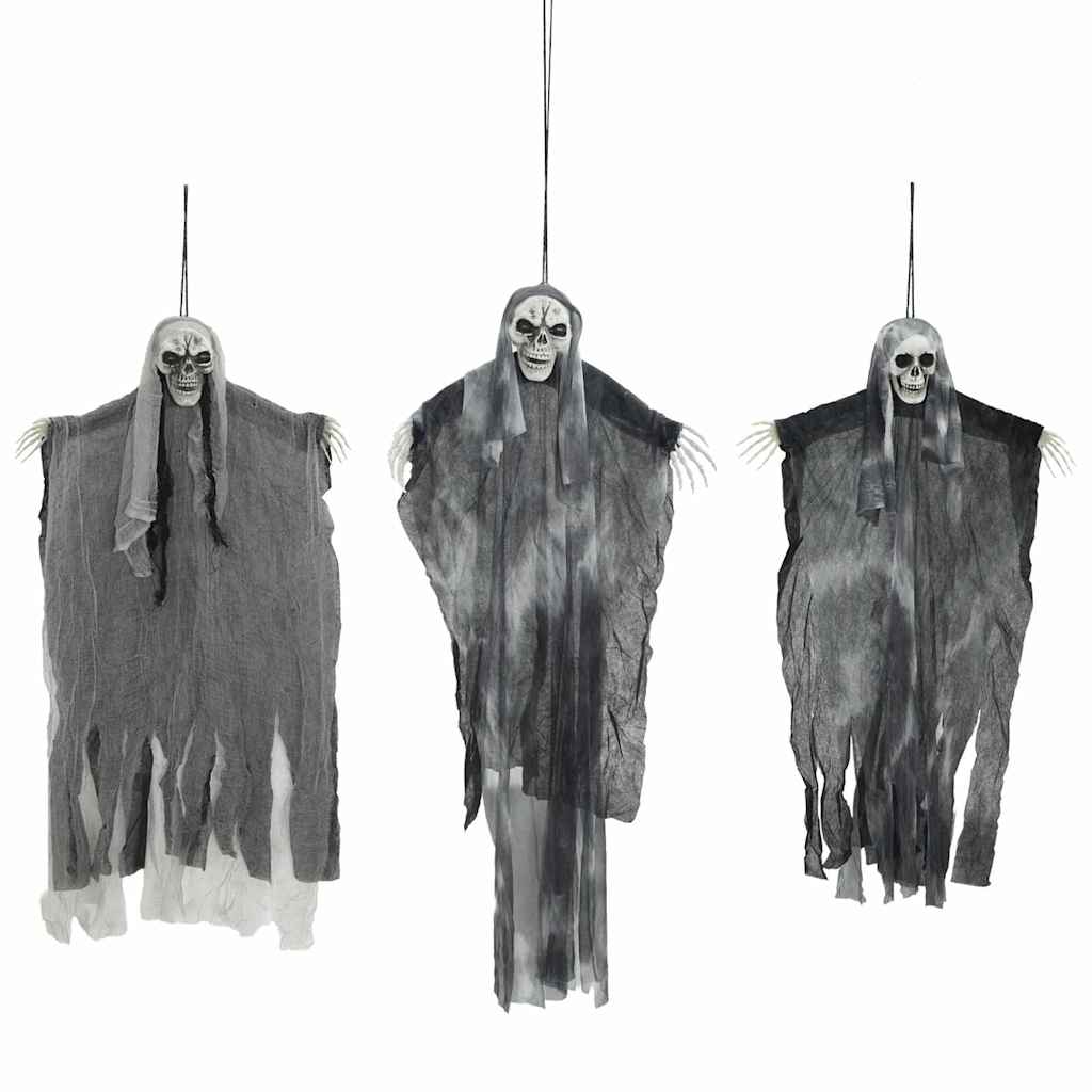 Halloween Hängande Spöke 3 Pcs Svart 66 X 110 Cm Polyester