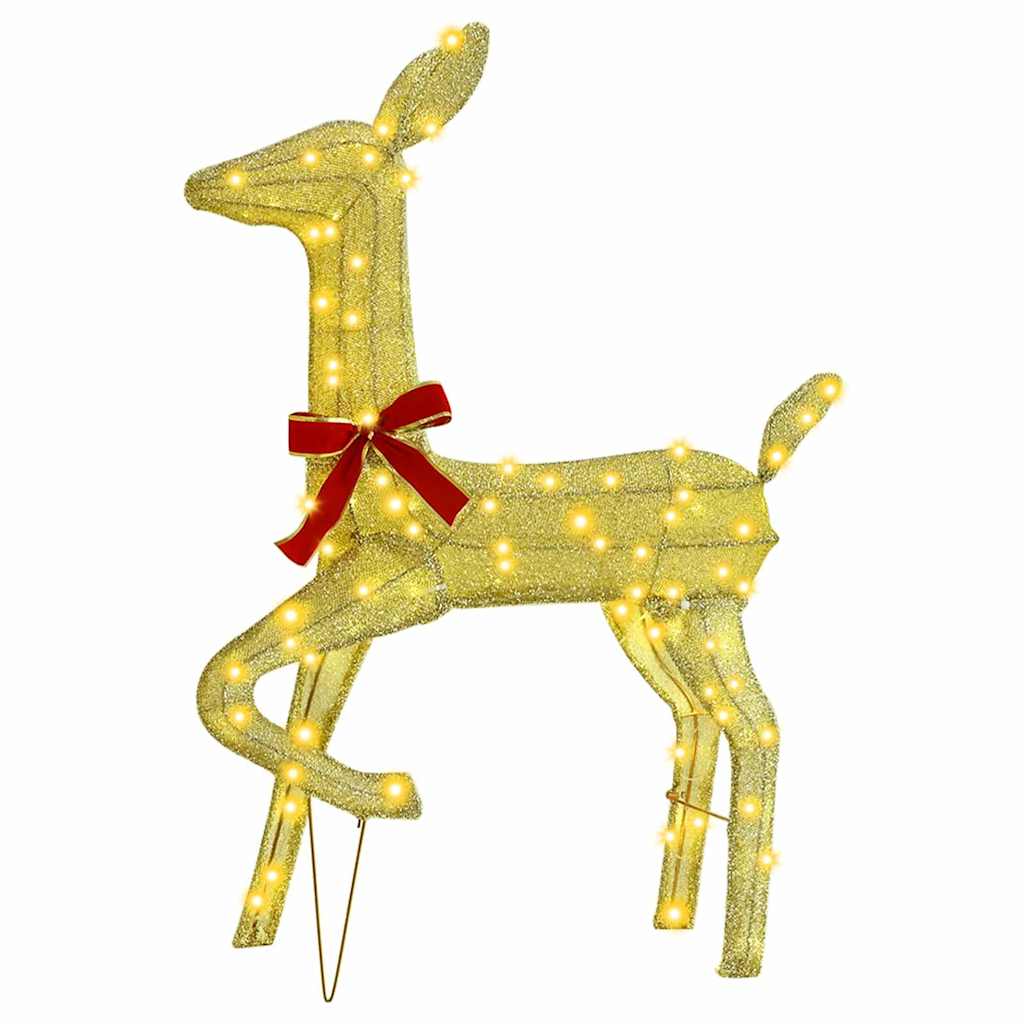 Renfamilj Med 300 Led-Lampor 3 Pcs Varmvit 68 X 26 X 127 Cm Tyg