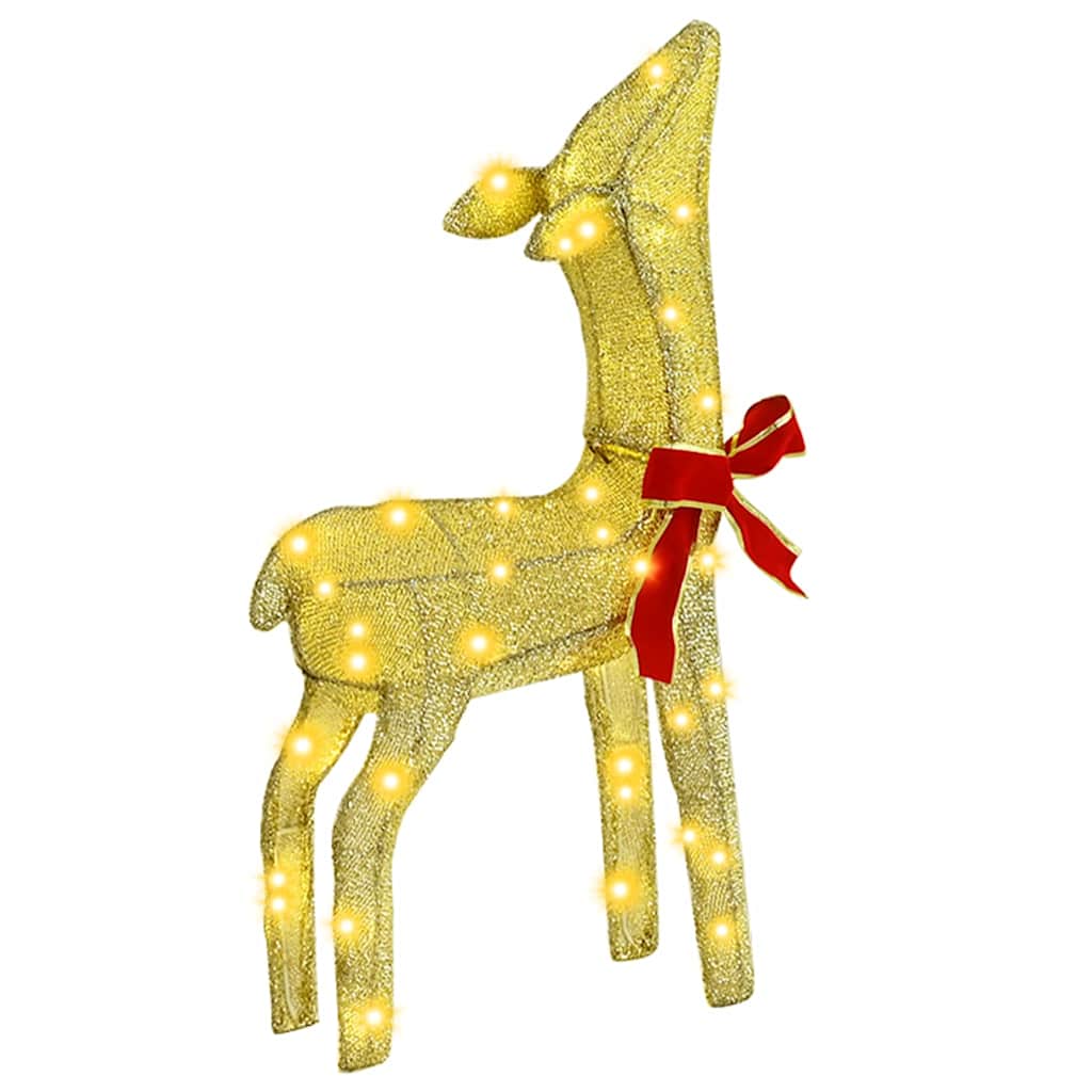 Renfamilj Med 300 Led-Lampor 3 Pcs Varmvit 68 X 26 X 127 Cm Tyg