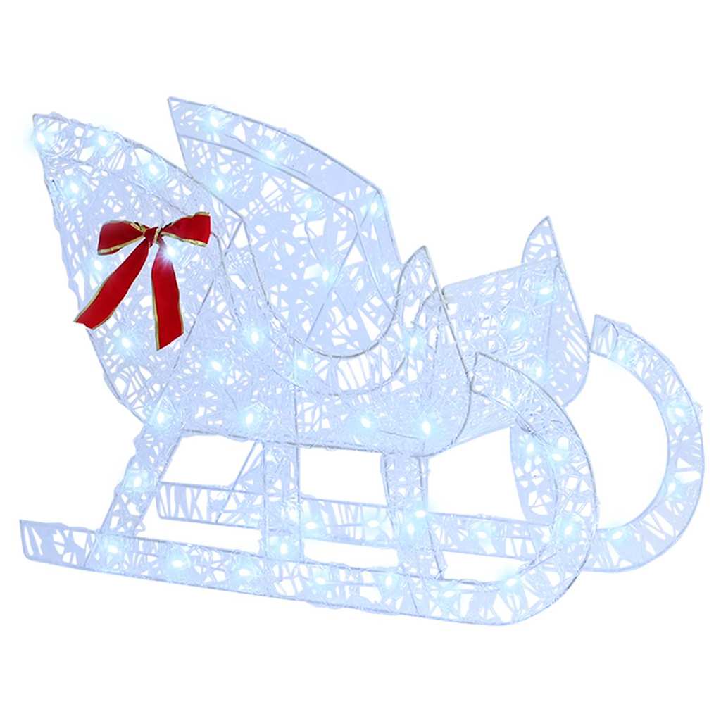 Ren Pull Släde Kallvit 70 X 26 X 128,5 Cm Akryl