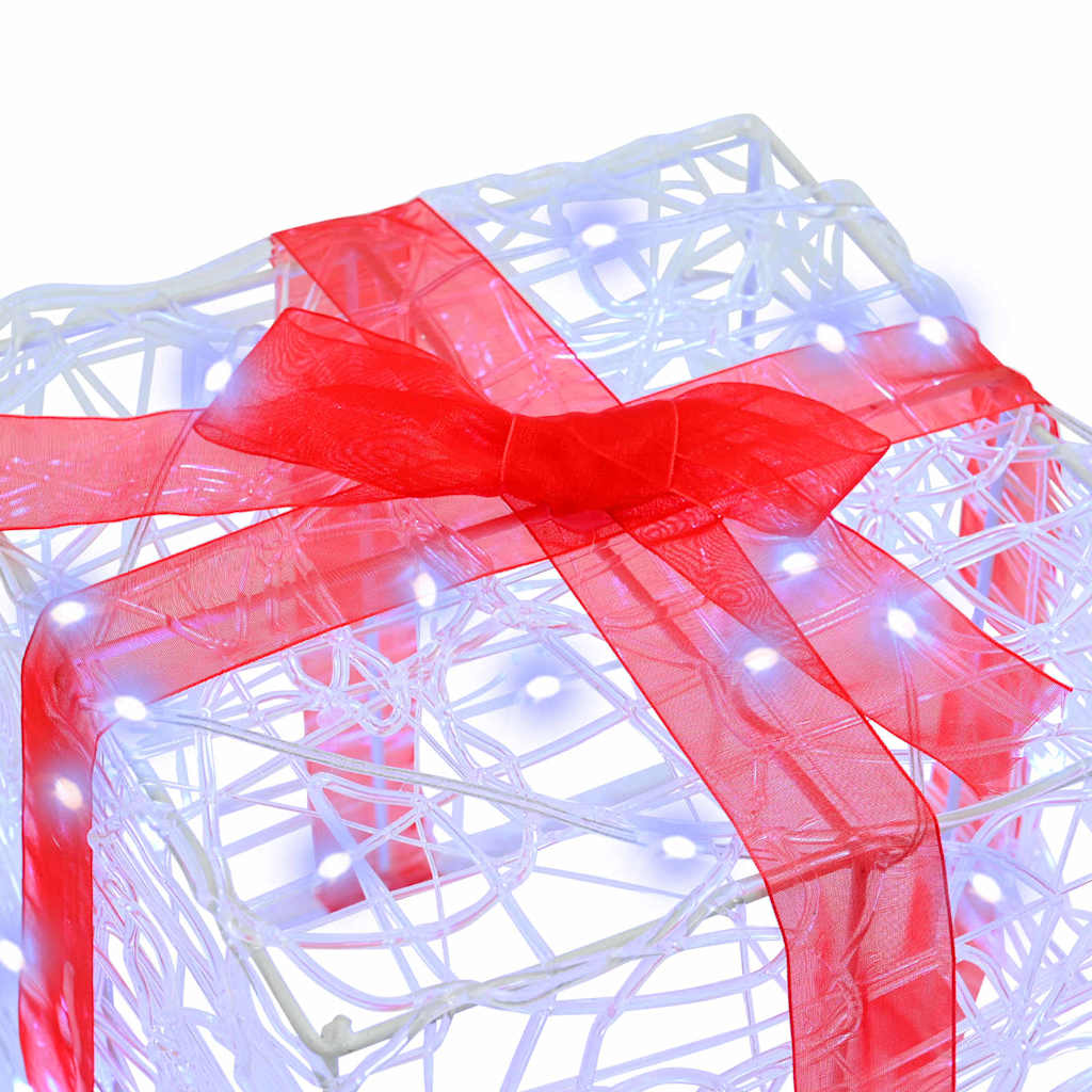 Presentlåda 3 Pcs Kallvit 20 X 20 X 20 Cm Akryl