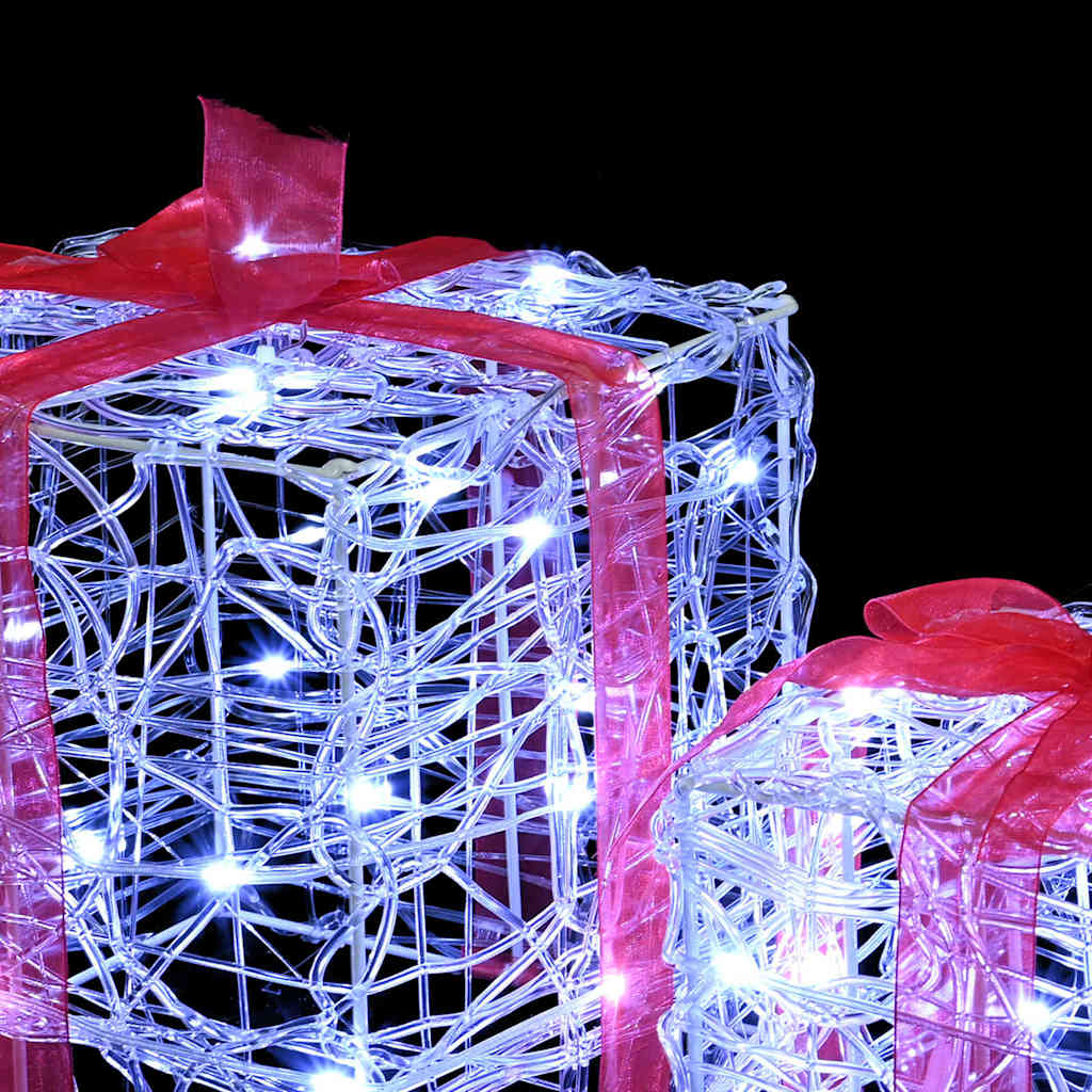 Presentlåda 3 Pcs Kallvit 20 X 20 X 20 Cm Akryl