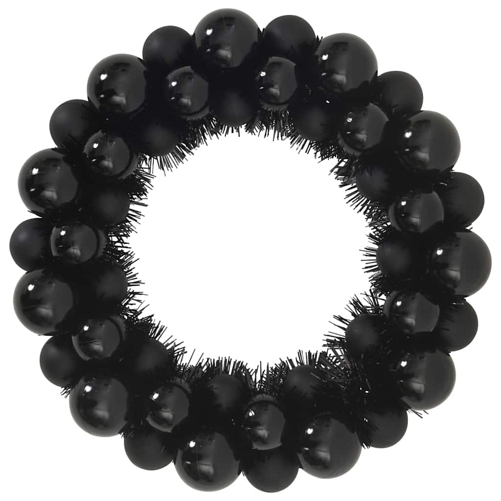 Julkulor Kransar 2 Pcs Svart 33 X 33 X 7 Cm Polystyren