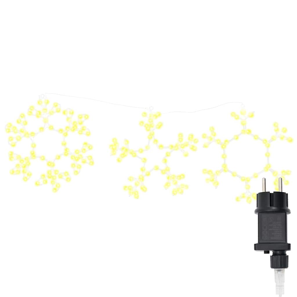 Jul Snöflinga Med 252 Led-Lampor Varmvit 45 X 38 Cm Pvc