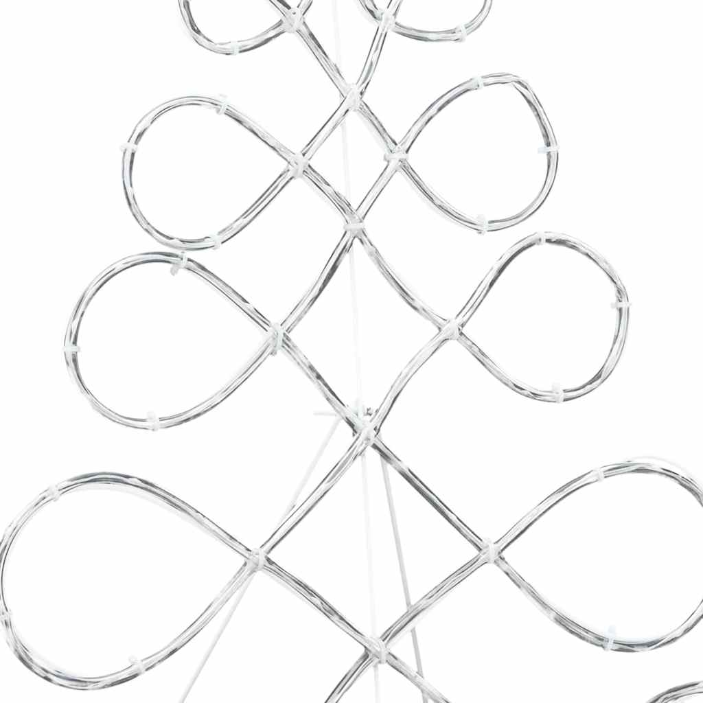 Julgran Formad Ljus Flerfärgsdesign 80 X 56 Cm Pvc