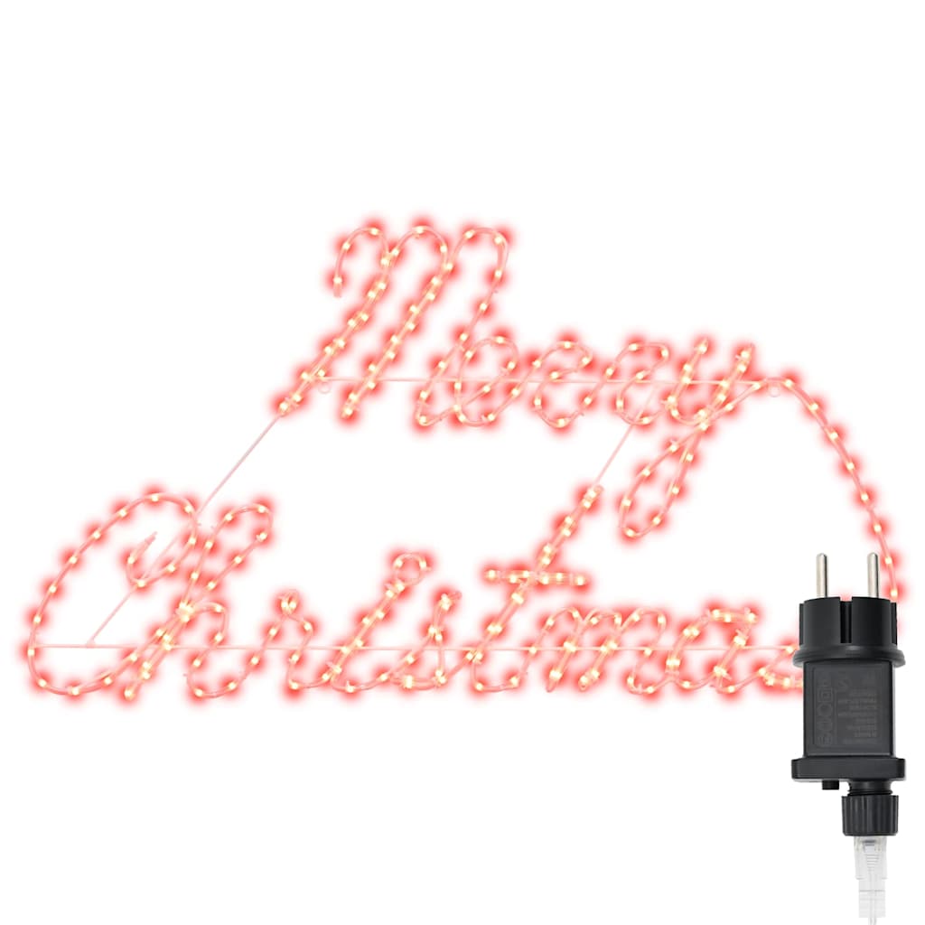 Julskylt Med 216 Led-Lampor Röd 99 X 55 X 13 Cm Järn