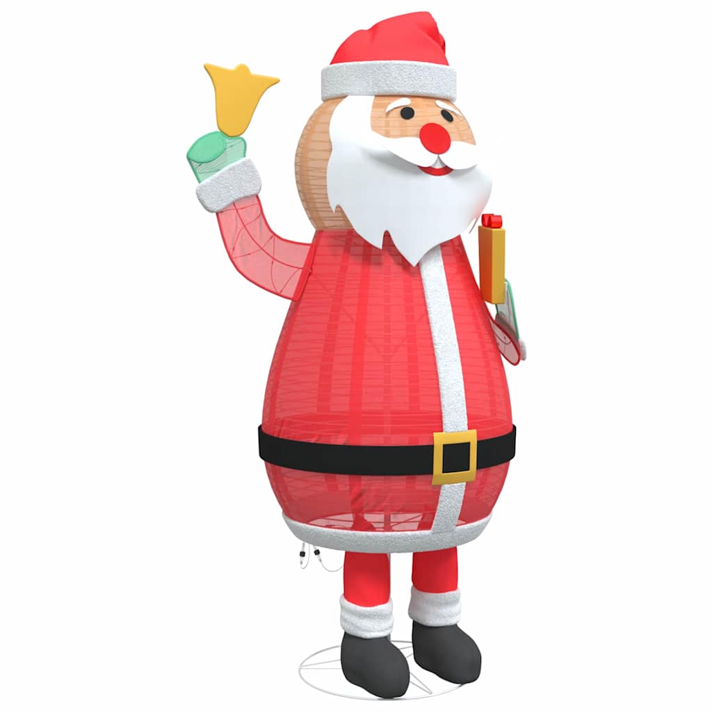 Jultomte Med 200 Led-Lampor Varmvit 100 X 180 Cm Tyg