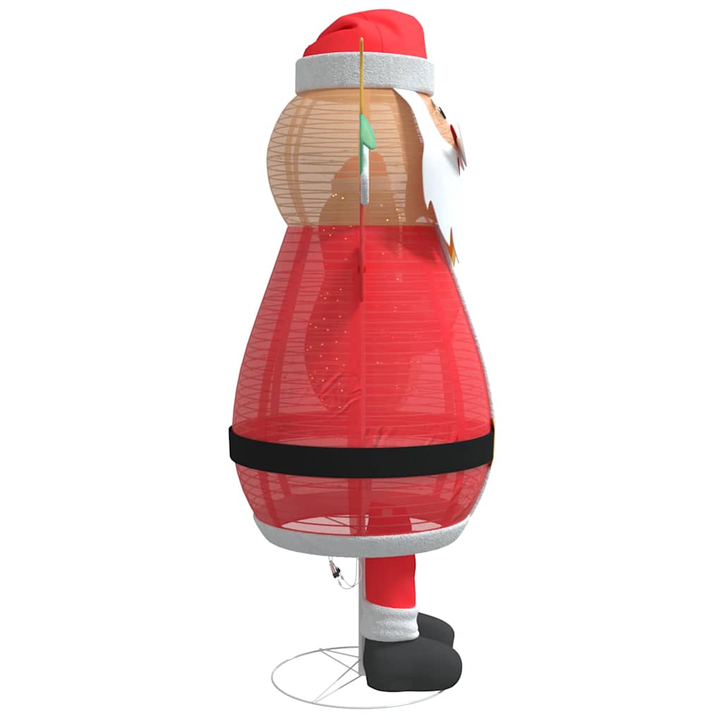 Jultomte Med 200 Led-Lampor Varmvit 100 X 180 Cm Tyg