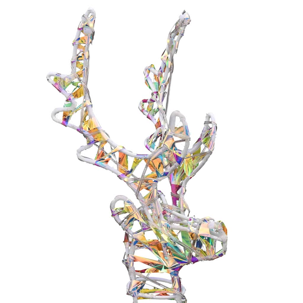 Ren Pull Släde Med 160 Led-Lampor Varmvit 30 X 12 X 54.5 Cm Pet