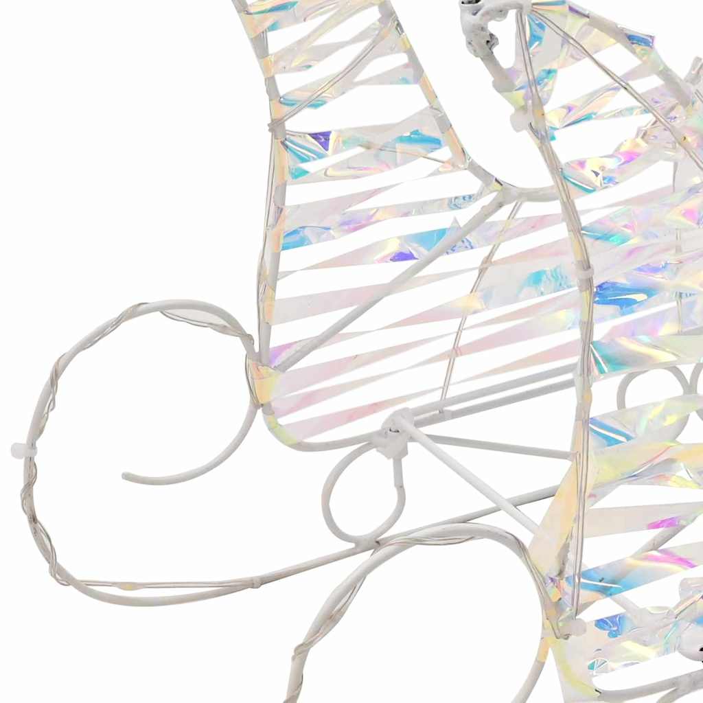 Ren Pull Släde Med 160 Led-Lampor Varmvit 30 X 12 X 54.5 Cm Pet