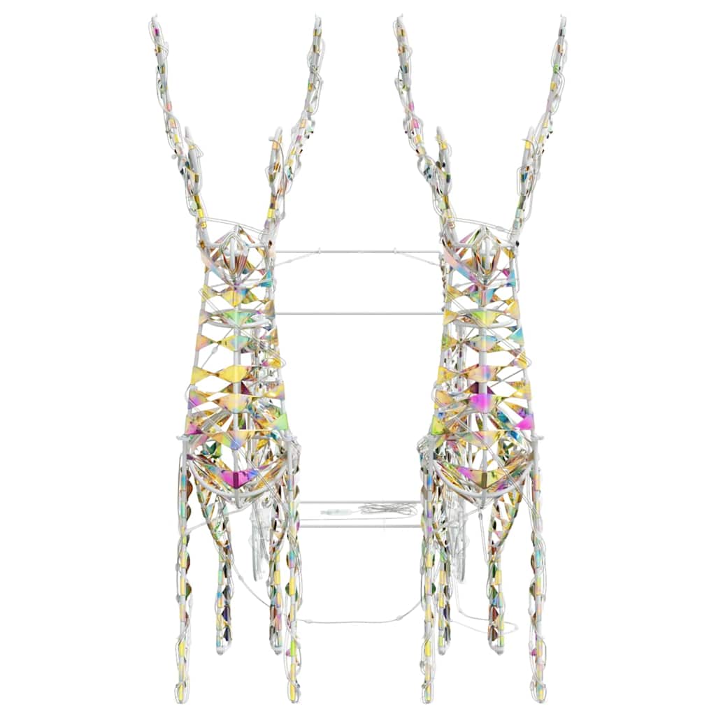 Ren Pull Släde Med 160 Led-Lampor Varmvit 30 X 12 X 54.5 Cm Pet